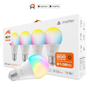 Pack de 4 bombillos Smart NHB-C110M RGB 110V -60HZ WI-FI Nexxt